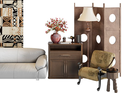 法式中古风边柜 单人沙发3d模型 法式中古风边柜 单人沙发