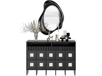 法式玄关柜 边柜3d模型 法式玄关柜 边柜