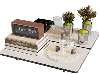 现代书记 香薰 盆栽摆件组合