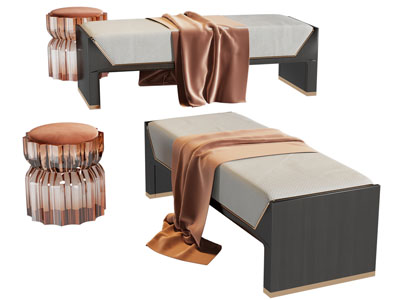 新中式长方形沙发凳子 圆形坐凳 换鞋凳