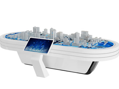 现代电子沙盘 多媒体设备 商业美陈 展示柜