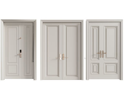 现代防盗门 入户门 子母平开门 双开门