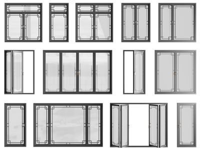 新中式平开窗 推拉窗户