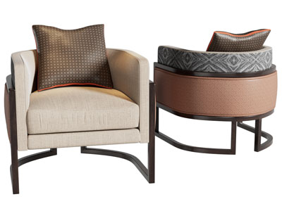 新中式单人沙发