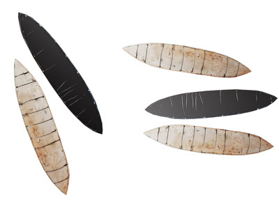 侘寂风手工木作墙饰挂件