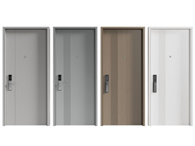 现代带密码锁的防盗门 入户门 平开门