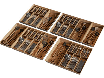 北欧实木餐具收纳格 叉勺餐具组合