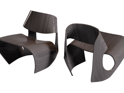 现代实木休闲椅子