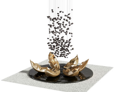 现代室内景观雕塑小品3d模型 现代室内景观雕塑小品