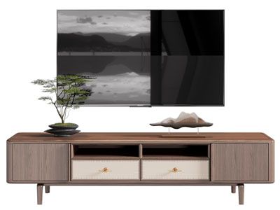 北欧电视柜 电视机