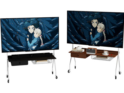 现代可移动支架电视柜 电视机