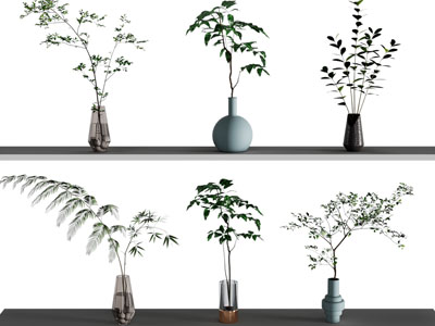 现代陶瓷 玻璃花瓶花卉