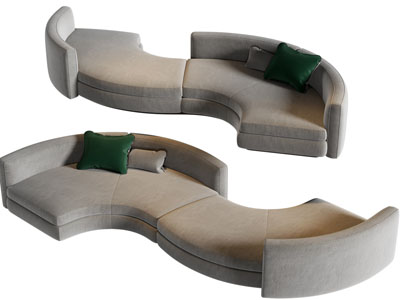 现代异形多人沙发3d模型 现代异形多人沙发