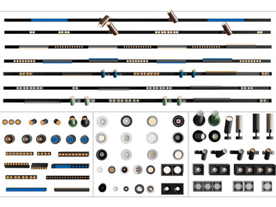 现代轨道磁吸灯 筒灯射灯3d模型 现代轨道磁吸灯 筒灯射灯