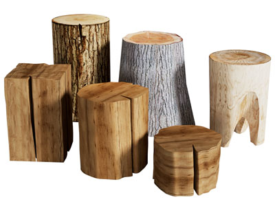 现代木桩凳子 边几