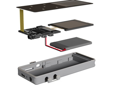 现代MP音乐播放器 电子元器件内部构造示意3d模型 现代MP音乐播放器 电子元器件内部构造示意