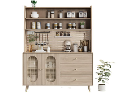 北欧实木餐边柜