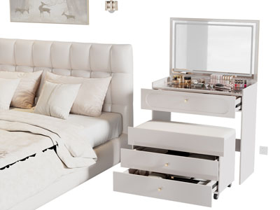 现代轻奢床头化妆 梳妆台
