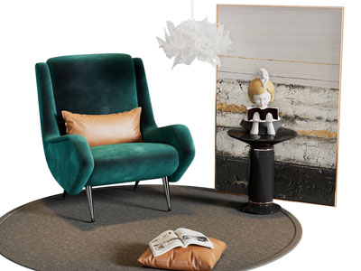 现代轻奢单人沙发