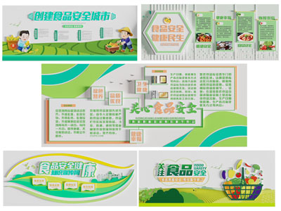 现代食品安全宣传知识背景墙
