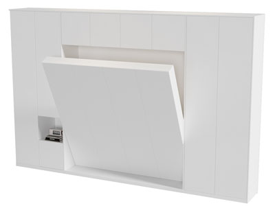 现代可收纳折叠隐藏的双人床