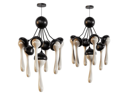 现代蘑菇造型的吊灯3d模型 现代蘑菇造型的吊灯