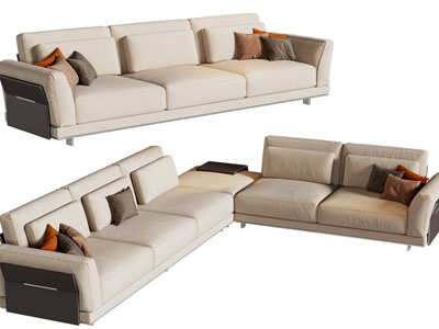 现代布艺多人沙发3d模型 现代布艺多人沙发