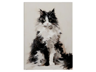 现代猫咪装饰挂画 油画3d模型 现代猫咪装饰挂画 油画