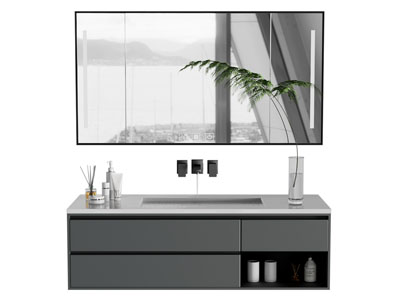 现代洗手台 镜柜 浴室柜