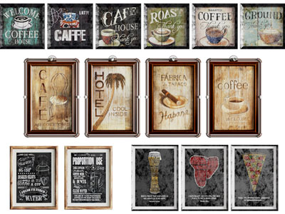 工业风loft咖啡馆装饰挂画