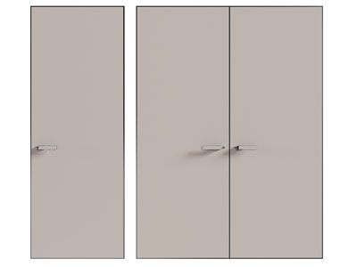 现代单扇平开门 双开门