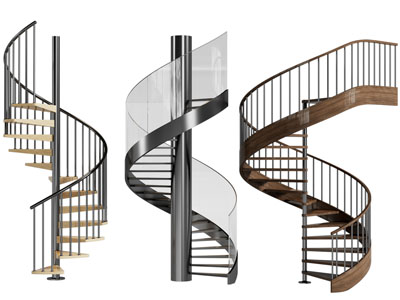 现代旋转楼梯 螺旋楼梯