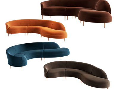 现代异形多人沙发3d模型 现代异形多人沙发