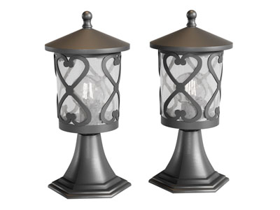 美式台灯 复古煤油灯3d模型 美式台灯 复古煤油灯