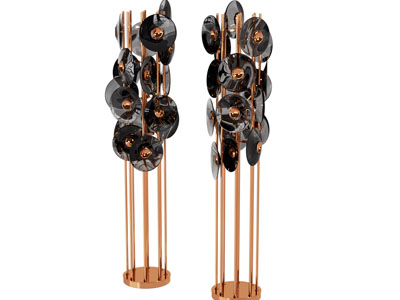 现代轻奢多头落地灯3d模型 现代轻奢多头落地灯