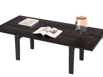 现代长方形书桌3d模型 现代长方形书桌