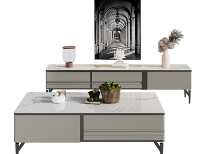 现代电视柜 茶几 装饰挂画