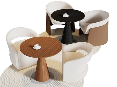 现代商务洽谈休闲桌椅组合