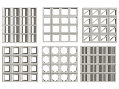 侘寂风预制砖隔断 水泥镂空砖隔断3d模型 侘寂风预制砖隔断 水泥镂空砖隔断