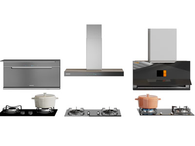 现代抽油烟机 燃气灶 厨房电器3d模型 现代抽油烟机 燃气灶 厨房电器