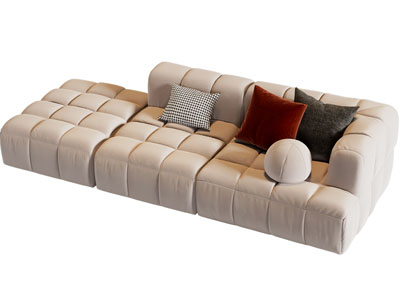 现代布艺多人沙发 贵妃椅 美人榻