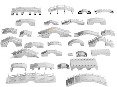 中式园林景观园艺石桥 拱桥3d模型 中式园林景观园艺石桥 拱桥