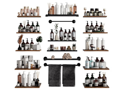 现代洗护用品 护肤品 化妆品 毛巾 卫浴小件