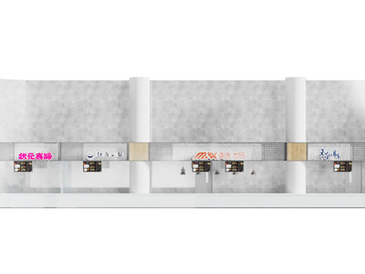 现代集市 饭店 小吃摊3d模型 现代集市 饭店 小吃摊