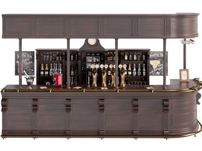 美式复古酒吧吧台