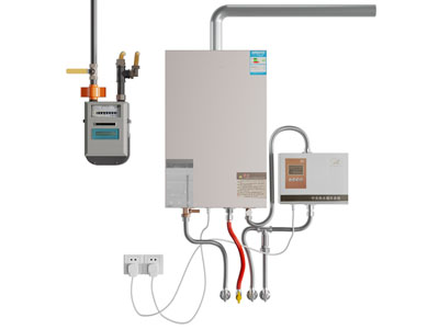 现代热水器 天然气管道 燃气表3d模型 现代热水器 天然气管道 燃气表