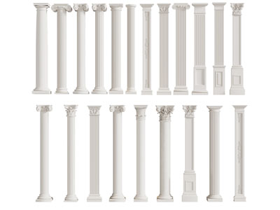 欧式方形 圆形雕花罗马柱子