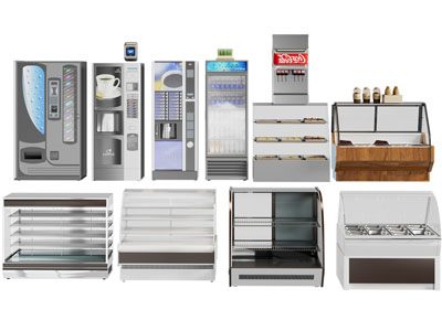 现代商业冰箱 保鲜柜 饮料机 自助售卖机3d模型 现代商业冰箱 保鲜柜 饮料机 自助售卖机