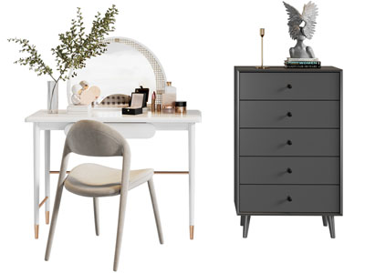 北欧化妆 梳妆台 边柜 斗柜