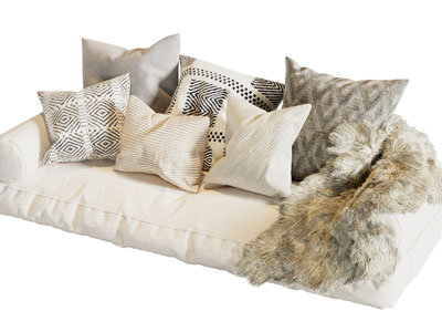 现代布艺多人沙发3d模型 现代布艺多人沙发